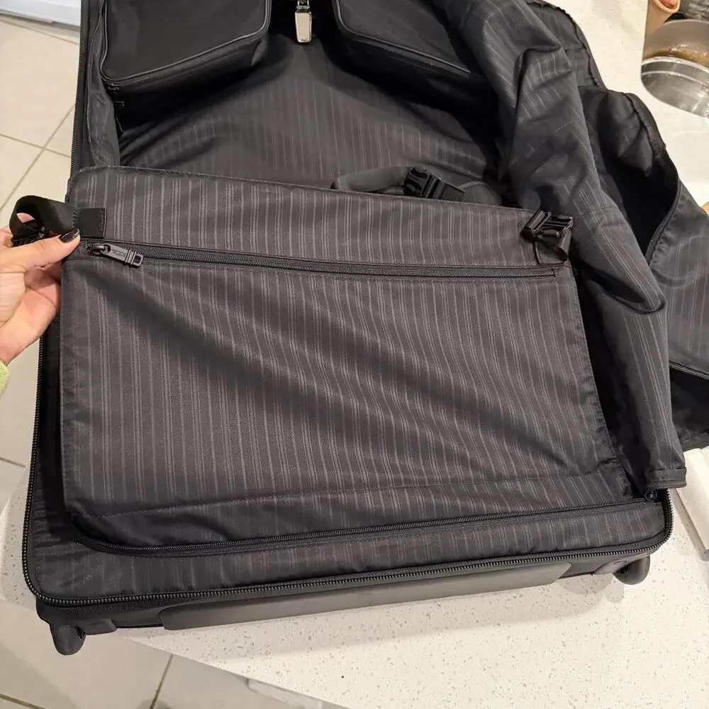 Tumi Black Ballistic Nylon 22in Rolling Garment Bag Carry On Travel Luggage